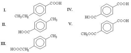 What is the major product of the following reaction?     A) I B) II C) III D) IV E) V