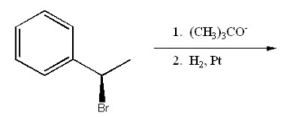 Provide the structure of the major organic product of the following reaction sequence.  