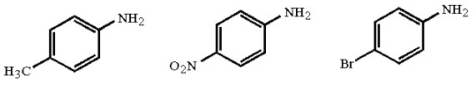 List the following compounds in order of decreasing basicity.  