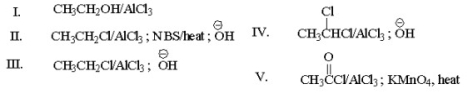 What is the best method for carrying out the following reaction?     A) I B) II C) III D) IV E) V