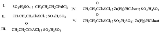Which is the best method for carrying out the following reaction?     A) I B) II C) III D) IV E) V
