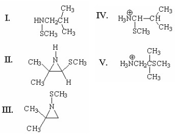 What is the major product of the following reaction?     A) I B) II C) III D) IV E) V