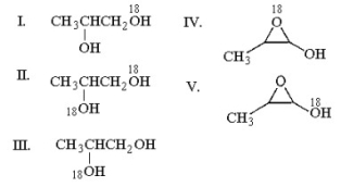 What is the major product of the following reaction?     A) I B) II C) III D) IV E) V