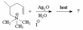 What is the major alkene formed in the following reaction?     A) I B) II C) III D) IV E) V