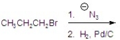 Give the major product for the following reaction.   A) CH<sub>3</sub>CH<sub>2</sub>NH<sub>2</sub> B) CH<sub>3</sub>CH<sub>2</sub>CH<sub>2</sub>NH<sub>2</sub> C) CH<sub>3</sub>CH<sub>2</sub>CH<sub>2</sub>NHNH<sub>2</sub> D) CH<sub>3</sub>CH<sub>2</sub>CH<sub>2</sub>N   NH E) CH<sub>3</sub>CH<sub>2</sub>CH<sub>2</sub>CH<sub>2</sub>NH<sub>2</sub>