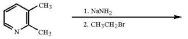What is the major organic product of the following reaction?   A) 4-ethyl-2,3-dimethylpyridine B) 5-ethyl-2,3-dimethylpyridine C) 6-ethyl-2,3-dimethylpyridine D) 2-methyl-3-propylpyridine E) 3-methyl-2-propylpyridine