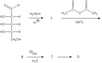 Give the product(s)for each step of the following reaction.  