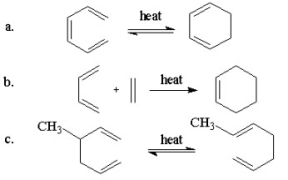 Show the mechanism for each of the following pericyclic reactions.  