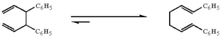 What type of pericyclic process is occurring in the reaction below? Provide two reasons why the equilibrium lies in the direction indicated.  