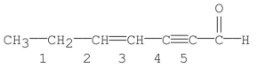 Which bond in the following molecule is the shortest?   A) bond 1 B) bond 2 C) bond 3 D) bond 4 E) bond 5