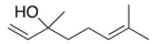 Several volatile compounds are responsible for the aroma of plums.One of these compounds is linalool whose a skeletal structure is shown below.Convert it into Kekulé structure.  