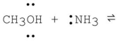 What is the product formed from the following acid-base reaction when ammonia functions as a base? The equilibrium lies far to the reactants.   A) CH<sub>3</sub>O<sup>-</sup> + <sup>+</sup>NH<sub>4</sub> B) CH<sub>2</sub>OH + <sup>+</sup>NH<sub>3</sub> C) CH<sub>3</sub>OH<sub>2</sub><sup>+</sup> + <sup>-</sup>NH<sub>2</sub> D) CH<sub>3</sub>NH<sub>2</sub> + H<sub>2</sub>O E) CH<sub>4</sub> + NH<sub>2</sub>OH