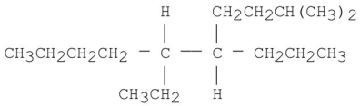 Provide an acceptable name for the alkane shown below.  