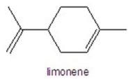 Determine the number of hydrogens in limonene.   A) 8 B) 10 C) 12 D) 16 E) 18