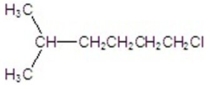 Provide the IUPAC name of the compound.   A) 2-methylheptane B) 1-chloro-5-methylhexane C) 6-chloro-2-methylhexane D) 1,1-dimethyl-5-chloropentane