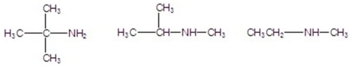 Classify the following amines as primary,secondary,or tertiary.  