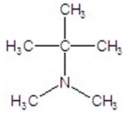 Provide the IUPAC name of the compound.   A) N,N,1,1-tetramethylethanamine B) N,N-dimethyl-2-butanamine C) N,N,2-trimethyl-1-propanamine D) N,N,2-trimethylpropanamine E) N,N,2-trimethyl-2-propanamine