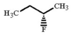 Which of the following statements correctly describes the molecule shown below?   A) It is achiral. B) It is meso. C) Its asymmetric center possesses the R configuration. D) The mirror image of this molecule is its enantiomer. E) The molecule possesses enantiotopic hydrogens.
