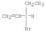 Which of the following compounds has an R configuration? A)    B)    C)    D)    E)   