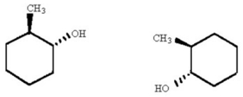 Which of the following terms best describes the pair of compounds shown: enantiomers,diastereomers,or the same compound?  