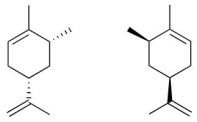 What is the relationship between the compounds below?   A) constitutional isomers B) identical compounds C) enantiomers D) diastereomers E) meso compounds