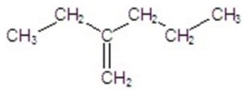 Name the structure.   A) 2-ethyl-1-pentene B) 2-propyl-1-butene C) 3-methylenehexane D) 3-methyl-3-hexene E) ethyl propyl ethene
