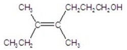 Name the structure.   A) (Z) -4,5-dimethyl-4-hepten-1-ol B) (E) -4,5-dimethyl-4-hepten-1-ol C) (E) -3,4-dimethyl-3-hepten-7-ol D) (Z) -3,4-dimethyl-3-hepten-7-ol E) (E) -4,5-dimethyl-4-heptenol