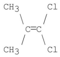 Which of the following best describes the geometry about the carbon-carbon double bond in the alkene below?   A) E B) Z C) neither E nor Z