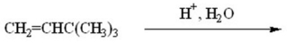 What is the name of the major organic product of the following reaction?   A) 3,3-dimethyl-1-butanol B) 3,3-dimethyl-2-butanol C) 2,3-dimethyl-2-butanol D) 2,3-dimethyl-1-butanol E) 4-methyl-2-pentanol