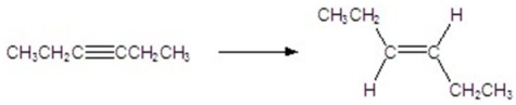Give the best reagents for the reaction.   A) H<sub>2</sub>,Pd B) 1) LiAlH<sub>4</sub>,2.H<sub>3</sub>O<sup>+</sup> C) 1) NaBH<sub>4</sub>,2.H<sub>3</sub>O<sup>+</sup> D) H<sub>2</sub>,Lindlar catalyst E) Na,NH<sub>3</sub>