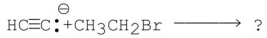 What is/are the major organic product(s) of the following reaction?   A) CH<sub>2</sub> <sub> </sub>   CH<sub>2</sub> + HC   CH B) CH<sub>3</sub>CH<sub>2</sub>C   CH C) HC   CBr D) HC   CCH<sub>2</sub>CH<sub>2</sub>Br E) CH<sub>3</sub>C   CCH<sub>3</sub>