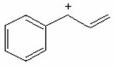 Draw the important resonance contributing forms for the structure shown below.  