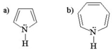 One of the following compounds is aromatic and the other is antiaromatic.Which is which?  