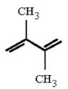 Draw the structure of the major product which results when the diene shown is treated with HBr at 40°C.  