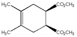 What diene and dienophile should be used to synthesize the compound below?  