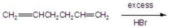 Give the major organic product for the reaction.   A)    B) BrCH<sub>2</sub>CH<sub>2</sub>CH<sub>2</sub>CH<sub>2</sub>CH   CH<sub>2</sub> C)    D) BrCH<sub>2</sub>CH<sub>2</sub>CH<sub>2</sub>CH<sub>2</sub>CH<sub>2</sub>CH<sub>2</sub>Br E)   
