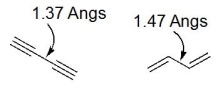 Explain the reason for the difference in bond lengths below:  
