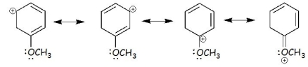 Draw the resonance hybrid of the structures below.  
