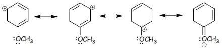 Which of the following structures contributes most to the resonance hybrid.  