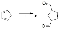 How would you convert cyclopentadiene to the dialdehyde shown?  