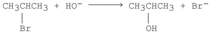 Which of the following S<sub>N</sub>2 reactions is the fastest? A)    B) CH<sub>3</sub>CH<sub>2</sub>CH<sub>2</sub>I + HO<sup>-</sup> → CH<sub>3</sub>CH<sub>2</sub>CH<sub>2</sub>OH + I<sup>-</sup> C)    D) CH<sub>3</sub>CH<sub>2</sub>CH<sub>3</sub>Br + HO<sup>-</sup> → CH<sub>3</sub>CH<sub>2</sub>CH<sub>3</sub>OH + Br<sup>-</sup> E) CH<sub>3</sub>CH<sub>2</sub>CH<sub>2</sub>I + H<sub>2</sub>O → CH<sub>3</sub>CH<sub>2</sub>CH<sub>2</sub>OH + HI