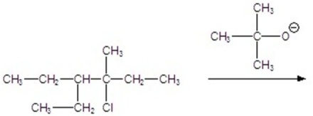 Give the major product for the E2 reaction.   A)    B)    C)    D)    E)   