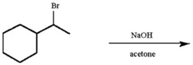Draw all likely alkene products in the following reaction and circle the product you expect to predominate.  