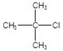 Identify the alkyl halide that reacts the fastest in a E1 reaction. A)    B) CH<sub>2</sub> <sub> </sub>   CHCl C)    D)    E) CH<sub>3</sub>CH<sub>2</sub>CH<sub>2</sub>Cl