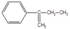 Give the major product for the following E1 reaction.   A)    B)    C)    D)    E)   