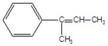 Give the major product for the following E1 reaction.   A)    B)    C)    D)    E)   