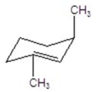 Give the major product for the following E1 reaction.   A)    B)    C)    D)    E) no reaction