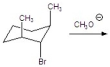 Give the major product for the following E2 reaction.   A)    B)    C)    D)    E) no reaction