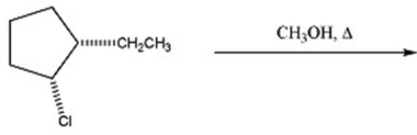 What mechanism predominates in the reaction below?   A) S<sub>N</sub>2 B) S<sub>N</sub>1 without rearrangement C) S<sub>N</sub>1 with rearrangement D) E2 E) E1
