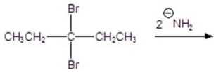 Identify the major organic product for the reaction.   A)    B) CH<sub>3</sub>CH<sub>2</sub>-C   CCH<sub>3</sub> C) CH<sub>3</sub>CH   C   CHCH<sub>3</sub> D) CH<sub>3</sub>CH<sub>2</sub>-CH<sub>2</sub>-CH   CH<sub>2</sub> E) CH<sub>3</sub>CH<sub>2</sub>-CH<sub>2</sub>-CH   CH